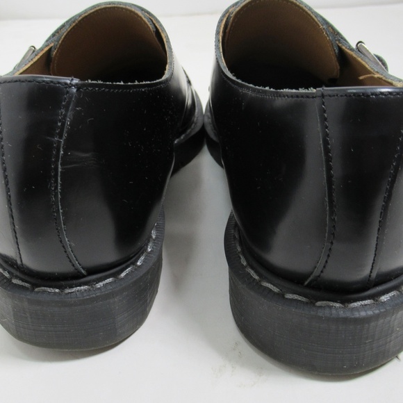 Solovair Men's Black Hi-Shine Double Buckle Monk Shoe Size 12.50 US / 11.5 UK - Picture 6 of 12